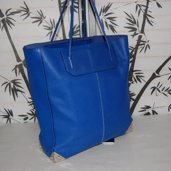 ❤️Alexander Wang ITALY Real Soft Leather Bag Double Prisma Shopper Tote Handbag - Picture 6 of 12